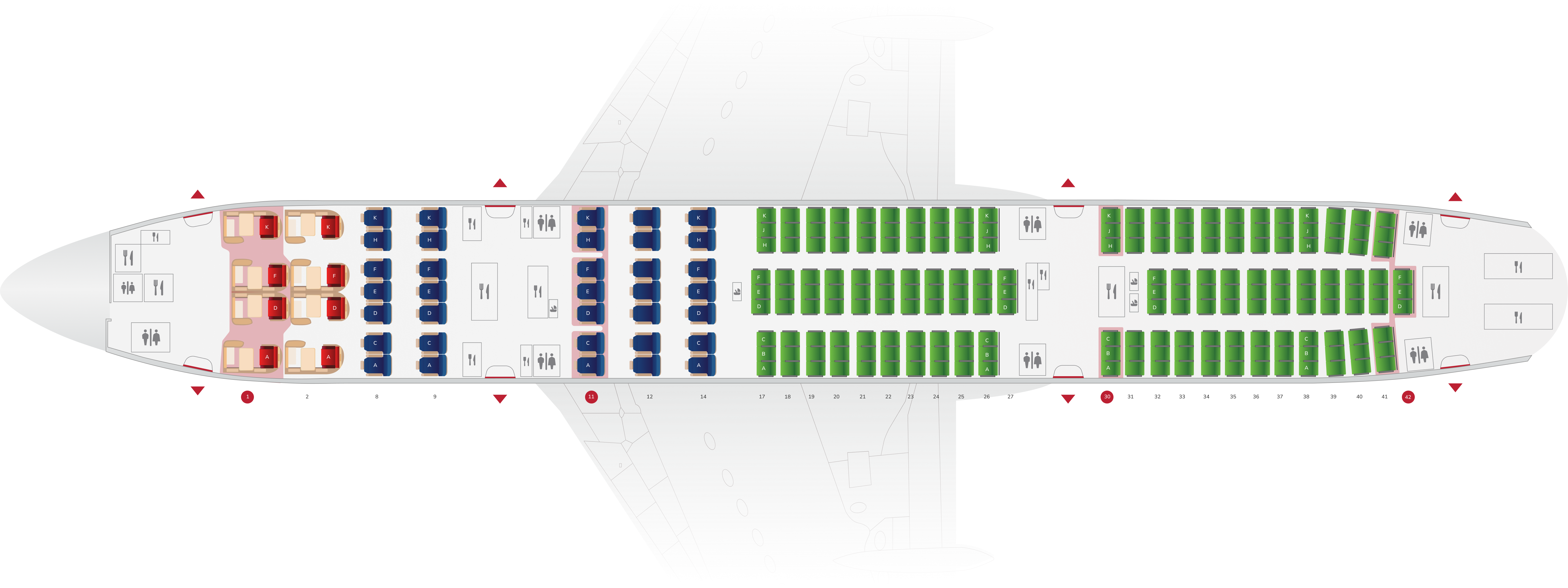 Air India LOPA B777 - 200LR Seat Map