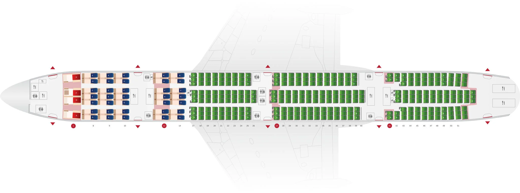 Air India LOPA B777-300ER Seat Map
