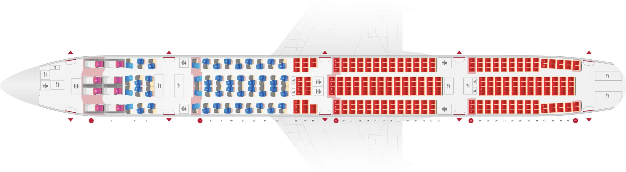 Air India LOPA B777-300ER Seat Map
